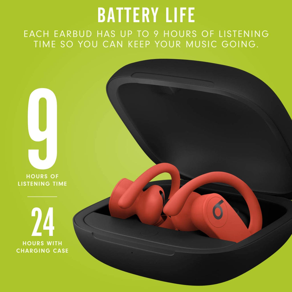 Beats Power Pro Wireless Earbuds – Premium Performance with H1 Chip, Long Battery Life & Sweat Resistance – Lava Red Edition
